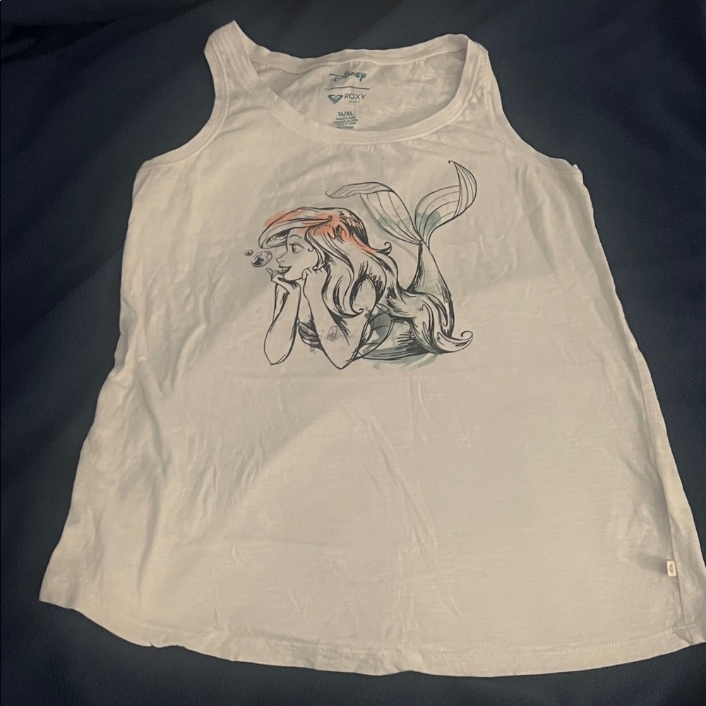Roxy White Graphic Tank Top